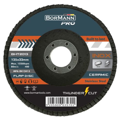 BORMANN Pro REZACÍ KOTÚČ  ''THUNDER-CUT" INOX KERAMICKÝ Φ125x22 #80 (BHT2013)