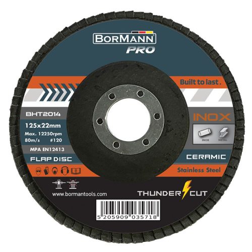 BORMANN Pro REZACÍ KOTÚČ ''THUNDER-CUT" INOX KERAMICKÝ Φ125x2 #120 (BHT2014)
