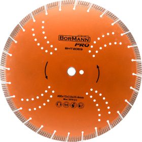  BORMANN Pro Diamantový kotúč na betón  Φ400x3,6x30/25,4mm 15mm (BHT2069)