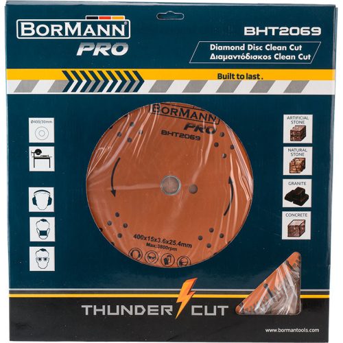 BORMANN Pro Diamantový kotúč na betón  Φ400x3,6x30/25,4mm 15mm (BHT2069)