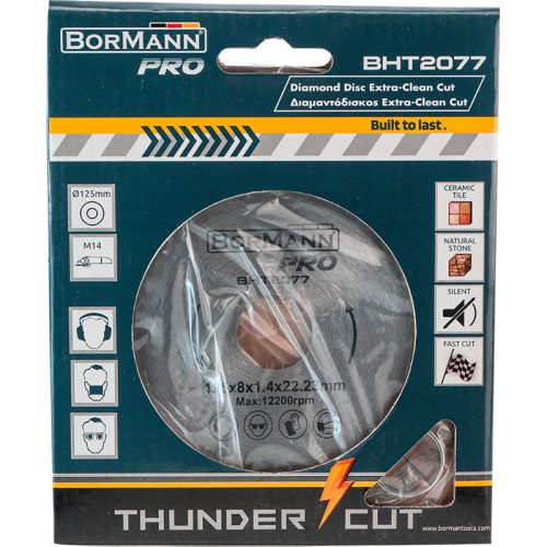 BORMANN Pro  Diamantový kotúč EXTRA ČISTÝ REZ Φ125x1,4x22,2mm 8mm  (BHT2077)