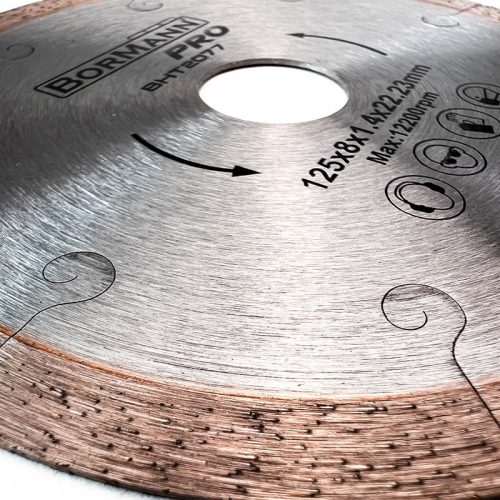BORMANN Pro  Diamantový kotúč EXTRA ČISTÝ REZ Φ125x1,4x22,2mm 8mm  (BHT2077)