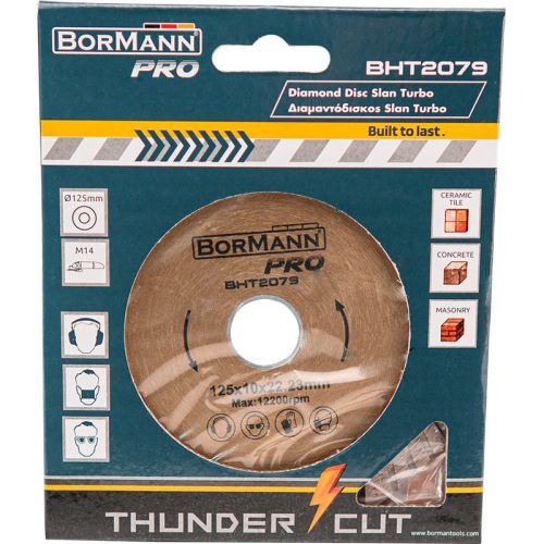 BORMANN Pro DIAMANTOVÝ PÍLOVÝ KOTÚČ  , TURBO Φ125X1,4X22,2mm 10mm (BHT2079)