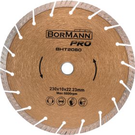   BORMANN Pro diamantový pílový kotúč SLANT TURBO Φ230x2,0x22,2 mm, segment 10 mm (BHT2080)