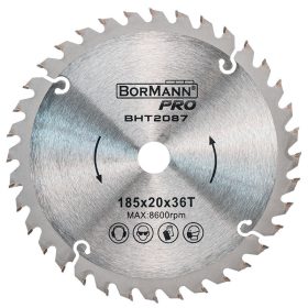   BORMANN Pro DIAMANTOVÝ PILOVÝ DISK RÝCHLY REZ NA DREVO Φ185x20mm 36Z (BHT2087)
