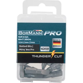   BORMANN Pro Súprava 10-dielna skrutkovacích bitov 0,8x5,5 25 mm, 10 ks  (BHT3504)