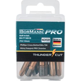   BORMANN Pro BHT3513 krížový vrták PRO TITANIUM PH2 50 mm 10 ks (BHT3513)