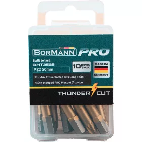   BORMANN Pro PZ BITY KRÍŽOVÉ 50mm DLHÉ TiN 1/4' C6,3 10 ks (BHT3525)