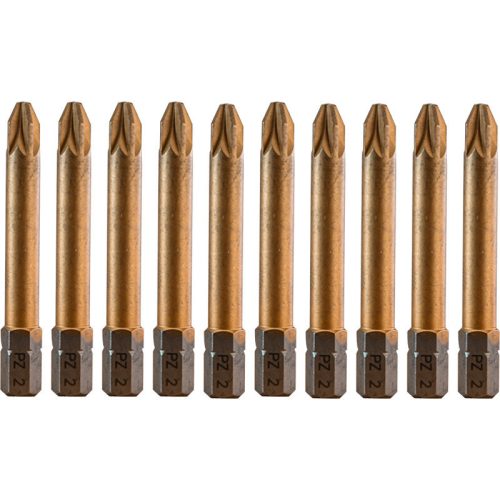 BORMANN Pro PZ BITY KRÍŽOVÉ 50mm DLHÉ TiN 1/4' C6,3 10 ks (BHT3525)