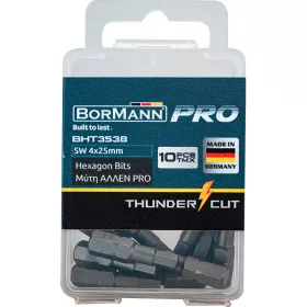   BORMANN Pro – Imbusové bity SW 4 × 25 mm, 10 ks  (BHT3538)