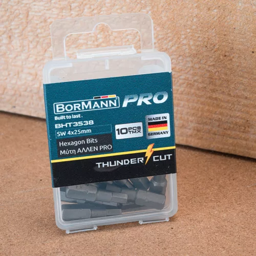 BORMANN Pro – Imbusové bity SW 4 × 25 mm, 10 ks  (BHT3538)