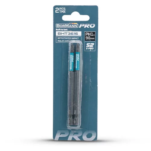 BORMANN Pro PHILIPS NÁRAZOVÝ BIT S2 X-PRO PH1x90mm 2ks (BHT3616-2)