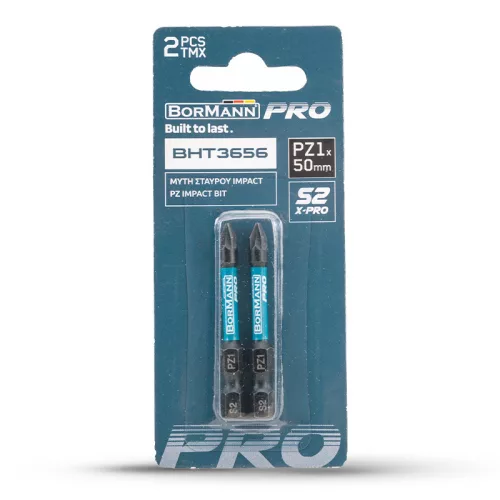 BORMANN Pro POZI NÁRAZOVÝ BIT S2 X-PRO PZ1x50mm 2ks (BHT3656-2)