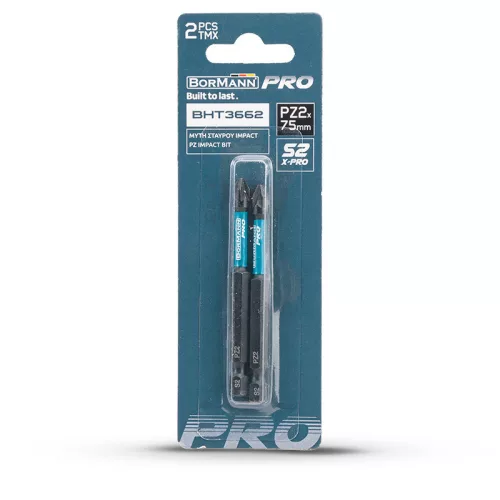 BORMANN Pro POZI NÁRAZOVÝ BIT S2 X-PRO PZ2x75mm 2ks (BHT3662-2)