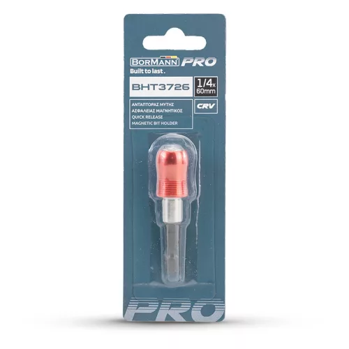 BORMANN Pro  Rýchloupínací magnetický držiak bitov  CRV 1/4''x60mm (BHT3726)