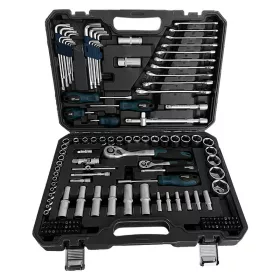   BORMANN Pro Sada objímok  1/4'' a 1/2' s račňou, skrutkovačmi a kľúčmi 150 ks  (BHT5130)