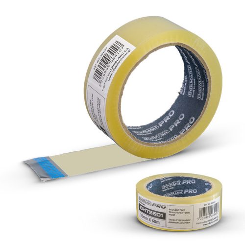 BORMANN Pro BALENIE PÁSKA TRANSPARENTNÁ NÍZKA HLUČNOSŤ 38mm X 60m (BHT5501)