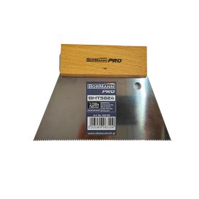   BORMANN Pro Nerezova špachtľa na roztieranie lepidla 108x180x100mm , zákrok 2,4mm (BHT5824)