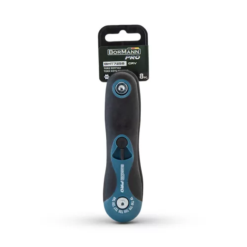 BORMANN Pro 8-dielna sada skladacích kľúčov TORX, otvor, T9-T40  (s otvorom) (BHT7258)