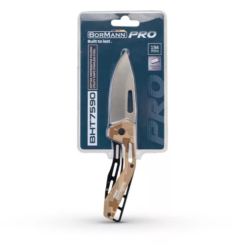 BORMANN Pro SKLÁDACÍ NÔŽ  S NEREZOVOU RUKOVÄŤOU , 19,4 cm (BHT7590)