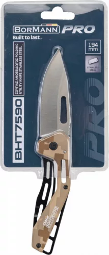 BORMANN Pro SKLÁDACÍ NÔŽ  S NEREZOVOU RUKOVÄŤOU , 19,4 cm (BHT7590)
