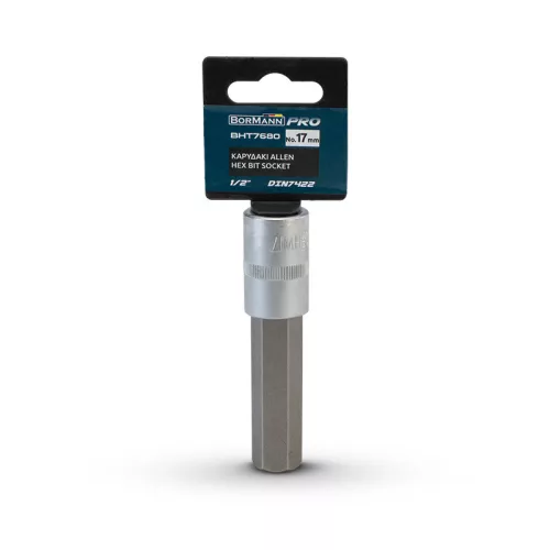BORMANN Pro  Imbusový objímkový kľúč 1/2″, DIN 7422, 17 mm (BHT7680)