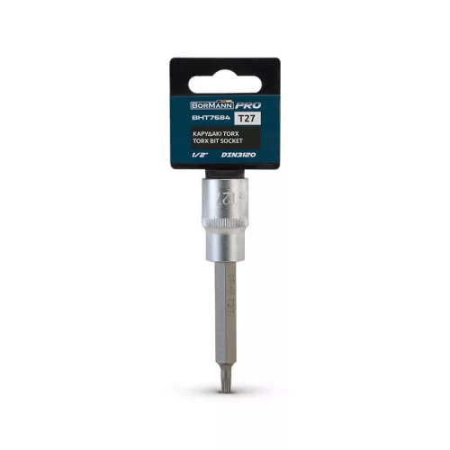 BORMANN Pro 1/2" TORX Bitový nástrčný kľúč , DIN 3120, T27 (BHT7684)