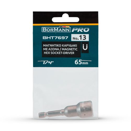 BORMANN Pro Magnetický objímkový kľúč,  13, DĹŽKA 65mm (BHT7697)