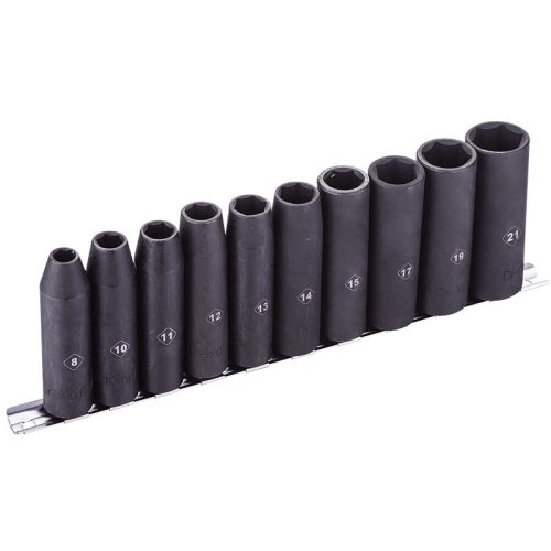 BORMANN Pro 1/2" SADA NÁRAZOVÝCH ZÁSUVKOV 8,10,11,1213,14,15,17,19,21mm, 10KS (BHT7704)