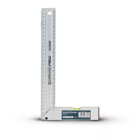   BORMANN Pro Hliníkový tesársky úhelník; s vodováhou dĺžkou ramena 30 cm (BHT7762)