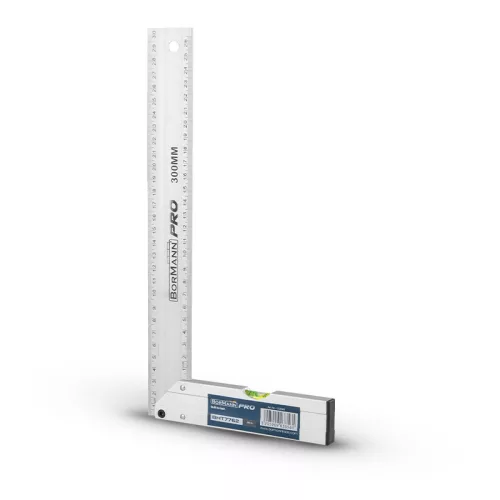 BORMANN Pro  Uheľník hliníkový s vodováhou s dĺžkou ramena 40 cm. (BHT7764)