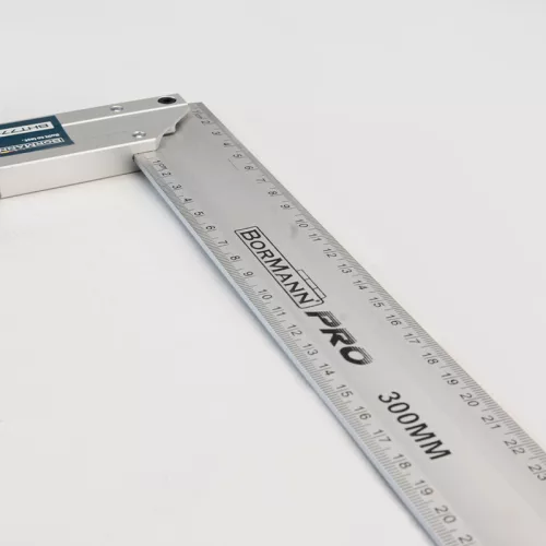 BORMANN Pro  Uheľník hliníkový s vodováhou s dĺžkou ramena 40 cm. (BHT7764)