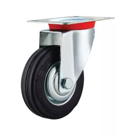   BORMANN Pro Priemyselné gumené koliesko,  φ160, nosnosť 150kg, Η199mm doska 129x102mm (BHT9006)