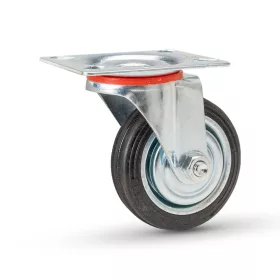   BORMANN Pro  Priemyselné gumené koliesko,  Φ75, nosnosť 85kg, Η96mm doska 81x67mm (BHT9052)