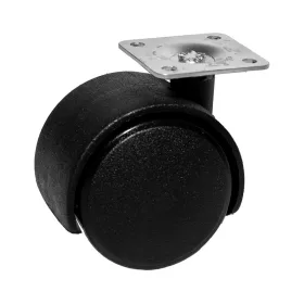   BORMANN Pro KOLESO PRE  NÁBYTOK HORNÁ DOSKA, ČIERNA, KOLIESKO Φ50, MAX. ZAŤAŽENIE 20Kg, Η62mm, DOSKA 38x38mm (BHT9074)