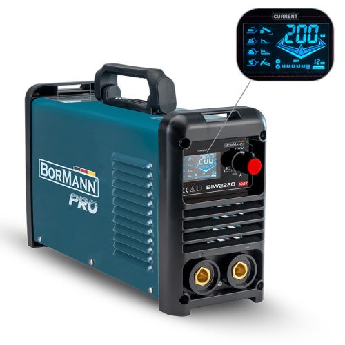 BORMANN Pro Invertorová zváračka  200A/60%, DIGITÁLNY DISPLEJ, MAX. ELEKTRÓDA 4mm, VRÁTANE PRÍSLUŠENSTVA (BIW2220)