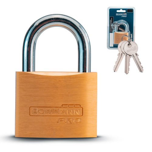 BORMANN Pro Mosadzný visiaci zámok  40mm  (BLK1002)