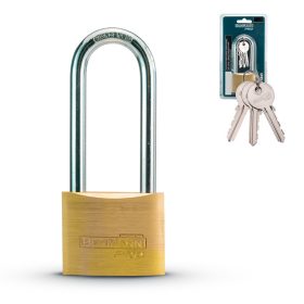   BORMANN Pro MOSADZNÝ VISIACI ZÁMOK DLHÝ 30 MM S MOSADZNÝM KĽÚČOM  (BLK1010)