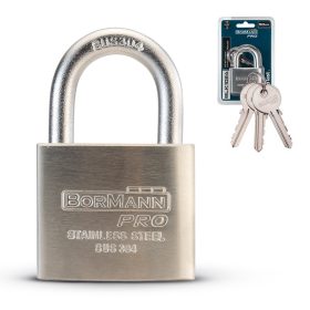BORMANN Pro Visací zámok , INOX, 50 mm  (BLK1024)