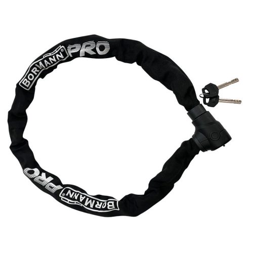 BORMANN Pro MOTOCYKLOVÁ REŤAZ OCHRANA PRED KRÁDEŽOU SO ZÁMKOM 120cm, HRÚBKA 8,5mm, S OCHRANNÝM NÁVODOM (BLK1300)
