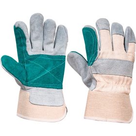   BORMANN Pro PRACOVNÉ RUKAVICE, č. 10,5, KRÁVSKÁ ROZDIELENÁ KOŽA, ZOSILNENÉ, ZAMSZOVÁ RUKÁVKA, GUMOVANÁ MANŽETA, MODRÉ, 12 PÁROV (BPP2305)