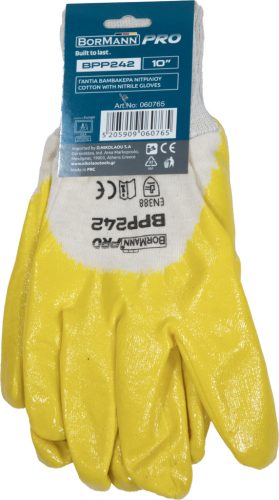 BORMANN Pro Bavlnené nitrilové rukavice 10/XL (BPP242)