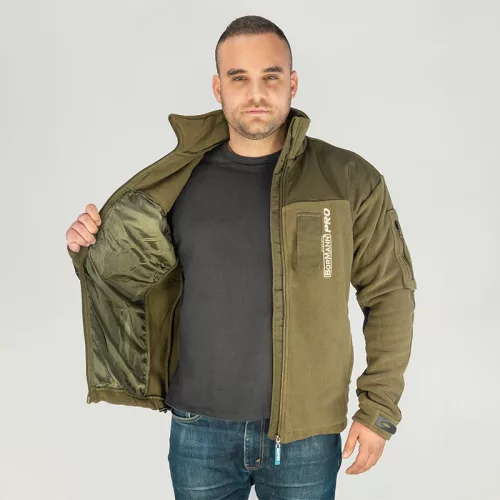 Pánska pracovná bunda Bormann s fleecovou podšívkou khaki BOLOGNA 420gr "M" ΚHAKI (BPP7070)