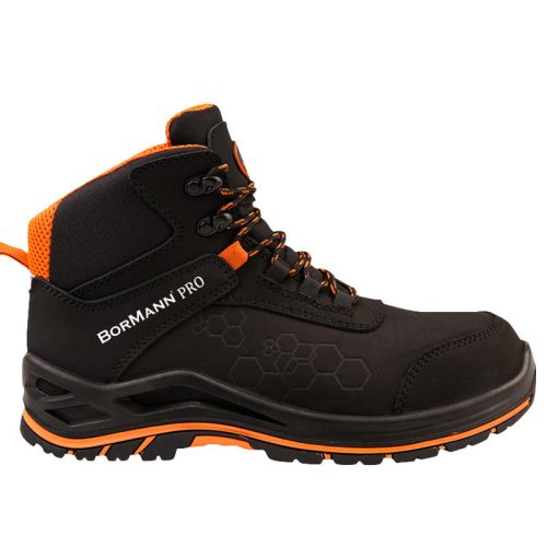 BORMANN Pro BEZPEČNOSTNÉ OBUV S1 SR, ČIERNA, NUBUCK KOŽA, CORDOVA No 44 (BPP8228)