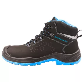   BORMANN Pro PRACOVNA OBUV O1 LG SR, ČIERNA, NUBUCK KOŽA, MADERA No 40 (BPP8232)