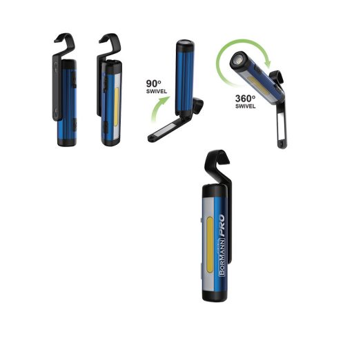 BORMANN Pro NABÍJACIE PRACOVNÉ SVETLO LED 250Lm, S HÁKOM A MAGNETOM, OTOČNÉ 360° (BPR6023)