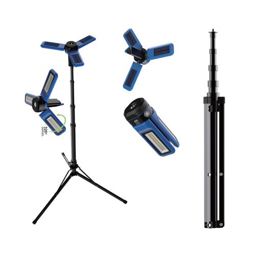 BORMANN Pro LED SOLÁRNE BATÉRIOVÉ LED PRACOVNÉ SVETLO, 1200Lm S PRENOSNÝM STOJÍKOM A MAGNETOM, OTOČNÉ 320° (BPR6070)