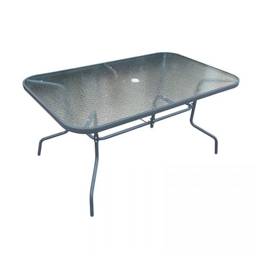 BORMANN Lite Venkovní stůl, kovový rám s tabulí z tvrzeného skla, rozměr 150x90x72 cm (BSP1140)