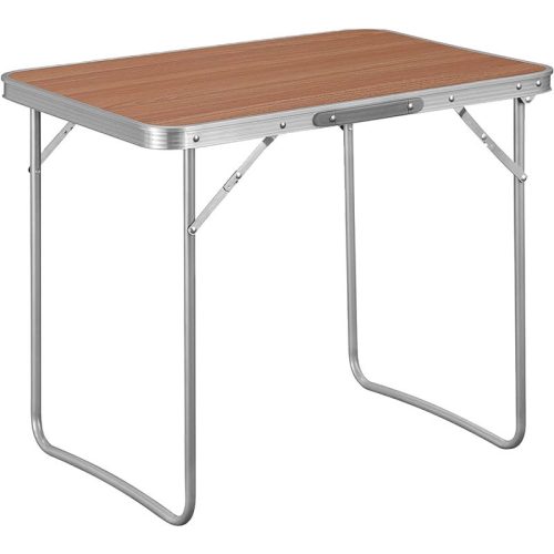 BORMANN SKLÁDACÍ KEMPINGOVÝ STÔL , OCELOVÝ RÁM , MDF STOLOVÁ DOSKA 80x60x70cm (BSP1149)