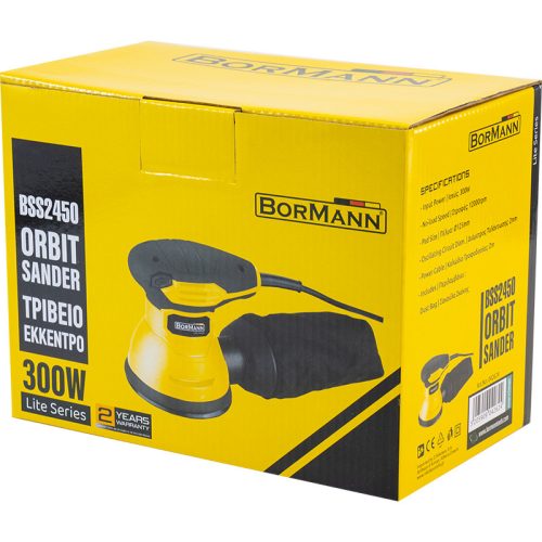 BORMANN Lite BRÚSKA EXCENTRICKÁ 400W, Ø125mm, 14000 ot./min, ZBER PRACHU (BSS2450)